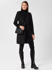 Longline Wool Black Coat