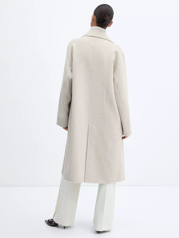 Wool Blend Coat Pastel Grey